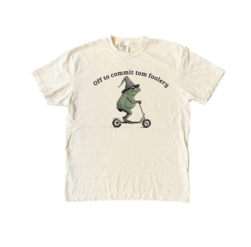 Off Commit Tom Foolery Frog Silly Frog Lover Comfort Colors Shirt Wizard Frog Shirt Funny Meme T-Shirts, Hoodie, Sweatshirt - T-Shirt, Sweatshirt, Hoodie