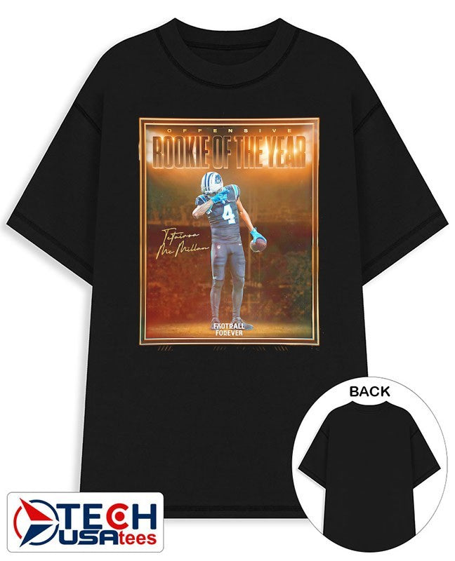 Offensive Rookie of the Year Tetairoa McMillan Carolina Panthers signature shirt Unisex T-shirt, Sweatshirt, Hoodie, Long Sleeve Tee - T-Shirt, Sweatshirt, Hoodie