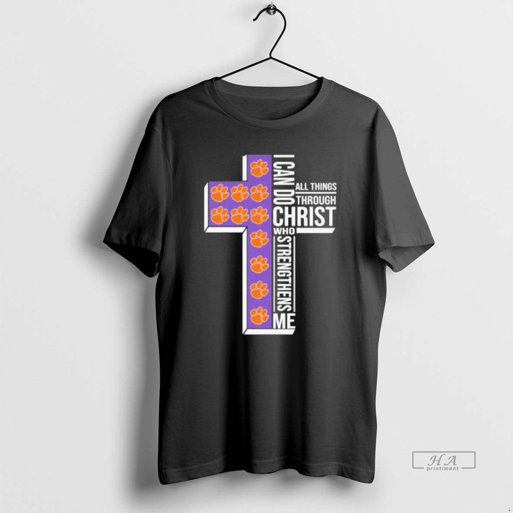 Official 2026 Clemson Tigers Cross I Can Do All Things Through Christ Who Strengthens Me T-Shirts, Hoodie, Sweatshirt - T-Shirt, Sweatshirt, Hoodie
