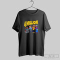 Official 4 Million Subscribers Unisex T-shirt, Sweatshirt, Hoodie, Long Sleeve Tee - T-Shirt, Sweatshirt, Hoodie