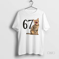 Official 67 Laughing Cat Meme T-Shirts, Hoodie, Sweatshirt - T-Shirt, Sweatshirt, Hoodie