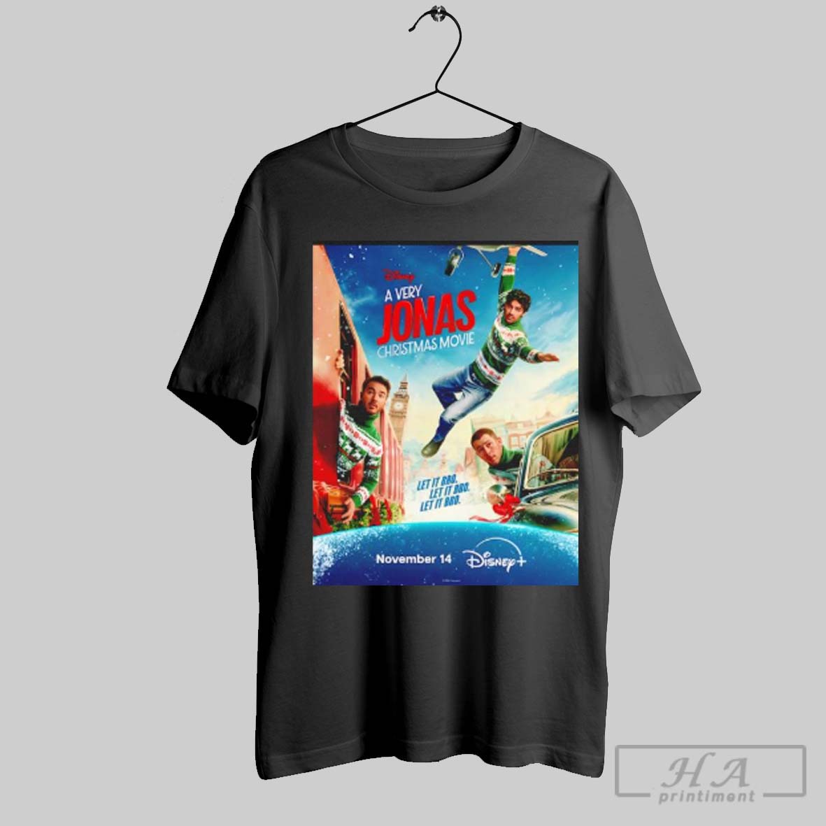 Official A Very Jonas Christmas Movie November 14 Unisex T-shirt, Sweatshirt, Hoodie, Long Sleeve Tee - T-Shirt, Sweatshirt, Hoodie