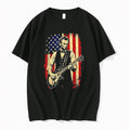 Official Abraham Lincoln Electric Guitar 250th Anniversary American Flag T Shirts Unisex T-shirt, Sweatshirt, Hoodie, Long Sleeve Tee - T-Shirt, Sweatshirt, Hoodie