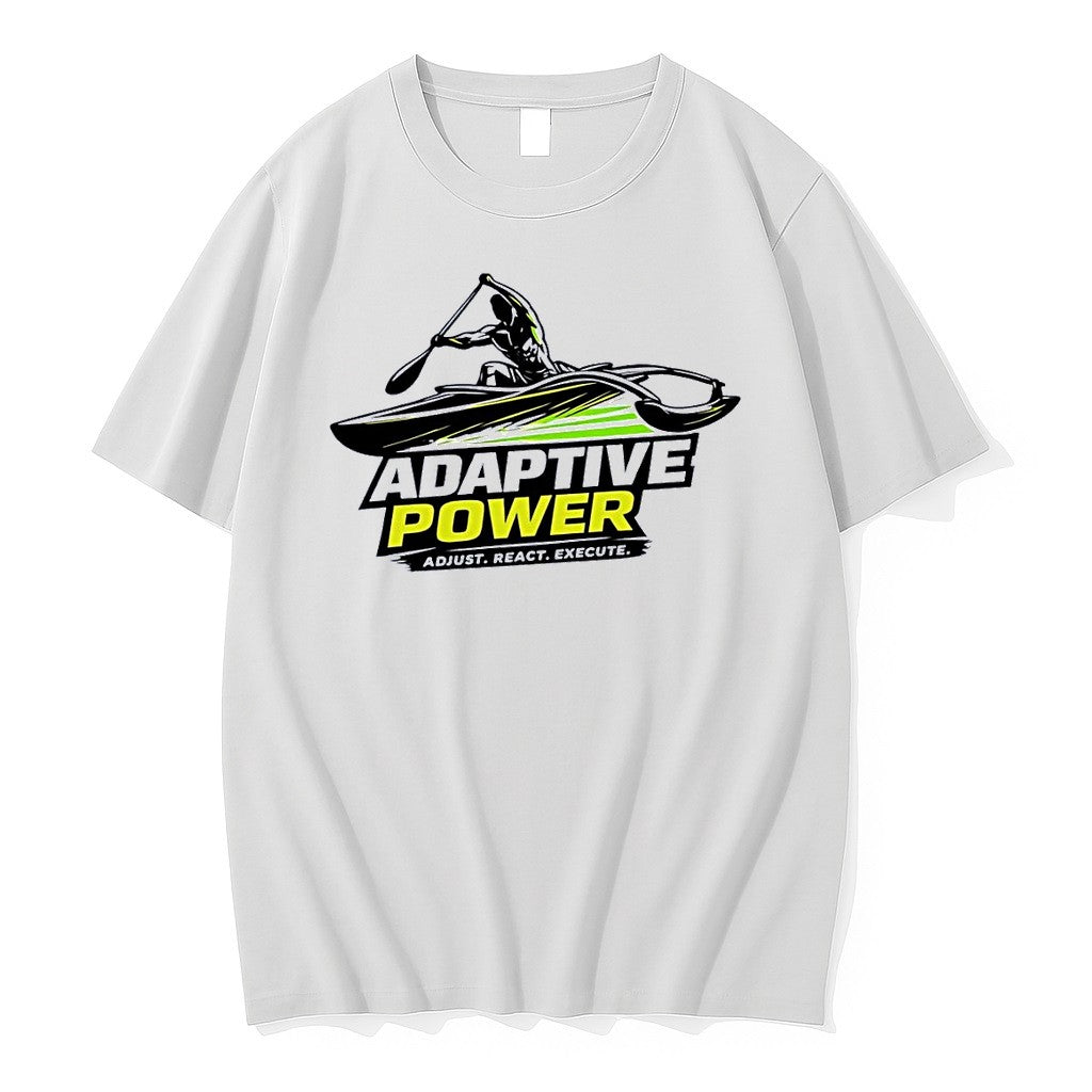 Official Adaptive Power Outrigger Paddler Kayak Adjust React Execute 2026 Watersports White T Shirts - T-Shirt, Sweatshirt, Hoodie