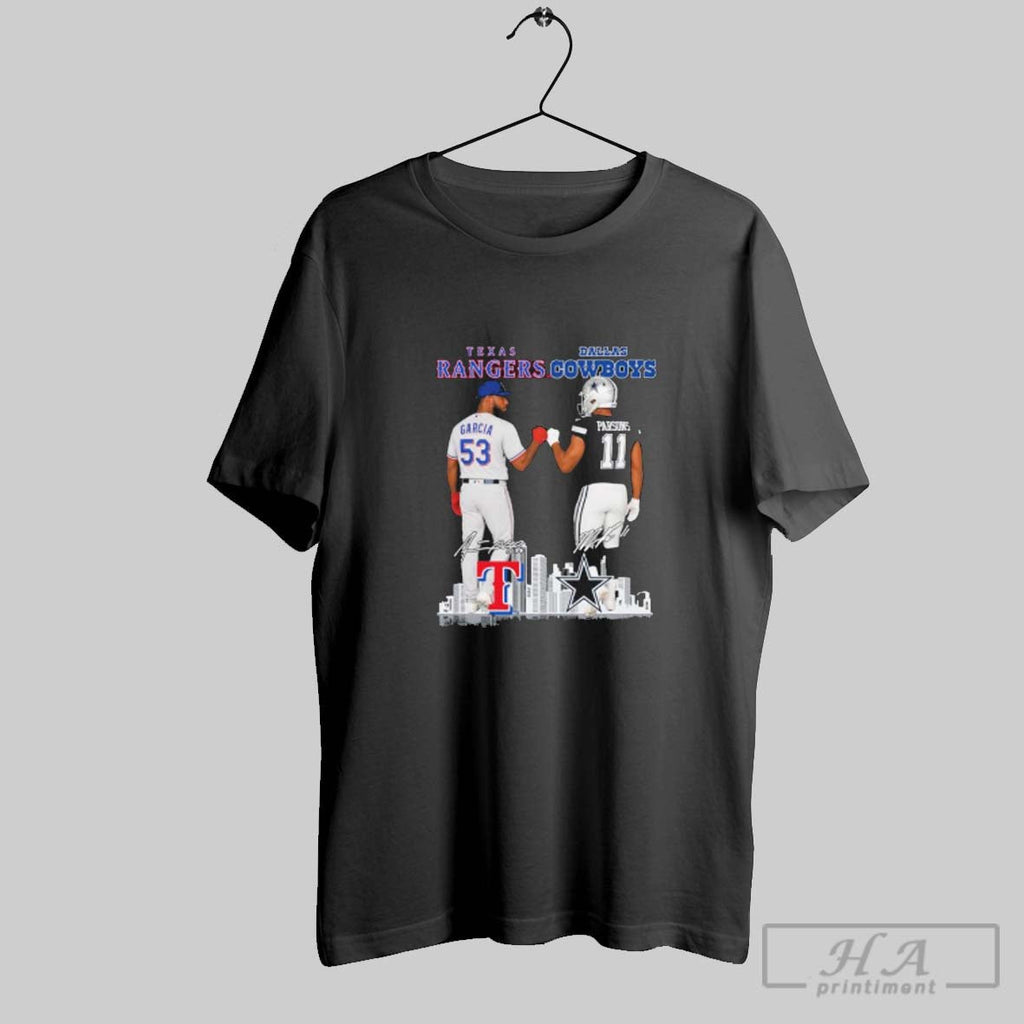Official Adolis Garcia Texas Rangers And Micah Parsons Dallas Cowboys Unisex T-shirt, Sweatshirt, Hoodie, Long Sleeve Tee - T-Shirt, Sweatshirt, Hoodie