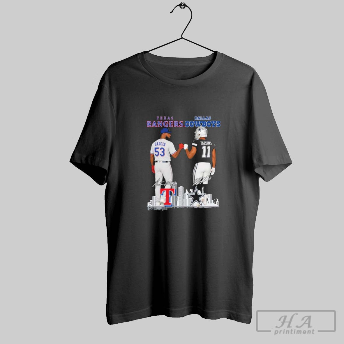 Official Adolis Garcia Texas Rangers And Micah Parsons Dallas Cowboys Unisex T-shirt, Sweatshirt, Hoodie, Long Sleeve Tee - T-Shirt, Sweatshirt, Hoodie