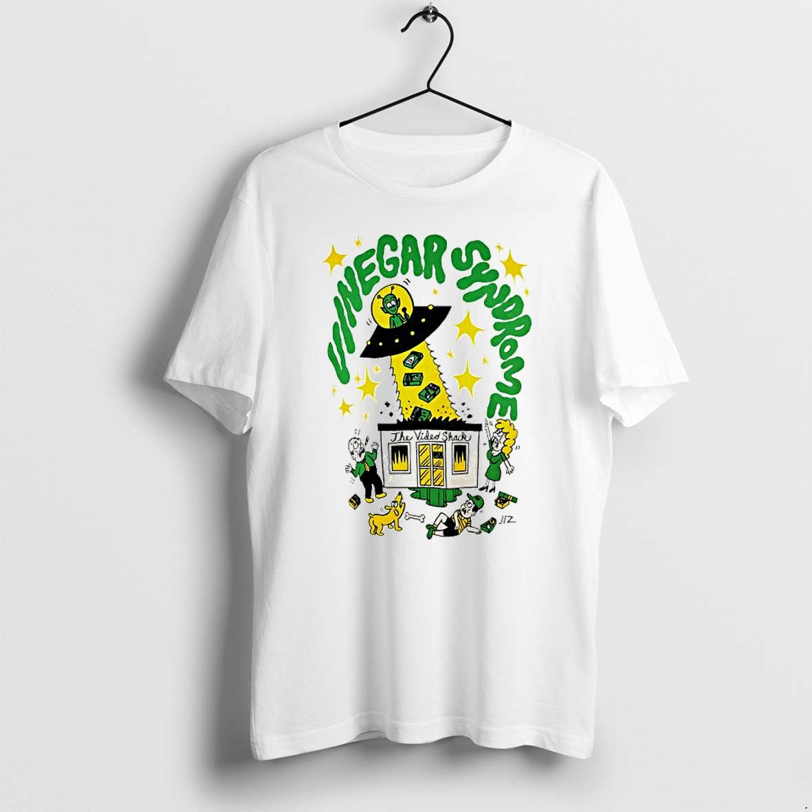 Official Alien Attack On The Video Shack Cartoon T Shirts Jpg Unisex T-shirt, Sweatshirt, Hoodie, Long Sleeve Tee - T-Shirt, Sweatshirt, Hoodie