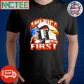 Official America First eagle shirt Unisex T-shirt, Sweatshirt, Hoodie, Long Sleeve Tee - T-Shirt, Sweatshirt, Hoodie
