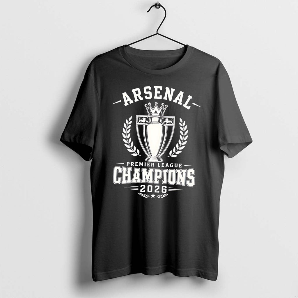 Official Arsenal Premier League Champions 2026 Victory Tee T Shirts Jpg Unisex T-shirt, Sweatshirt, Hoodie, Long Sleeve Tee - T-Shirt, Sweatshirt, Hoodie
