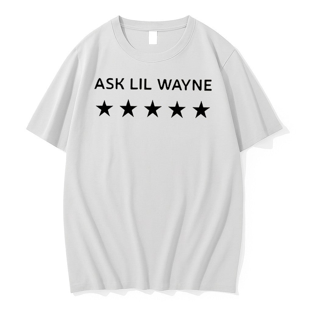 Official Ask Lil Wayne 5 Stars Tee T Shirts Jpg Unisex T-shirt, Sweatshirt, Hoodie, Long Sleeve Tee - T-Shirt, Sweatshirt, Hoodie