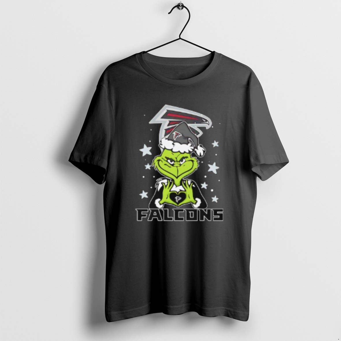 Official Atlanta Falcons Love Grinch Heart Hand 2025 T-Shirts, Hoodie, Sweatshirt - T-Shirt, Sweatshirt, Hoodie