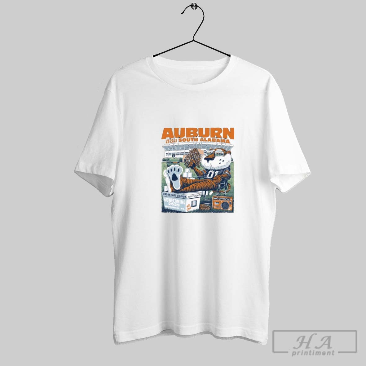 Official Aubie Auburn Vs South Alabama Homecoming 2025 Unisex T-shirt, Sweatshirt, Hoodie, Long Sleeve Tee - T-Shirt, Sweatshirt, Hoodie