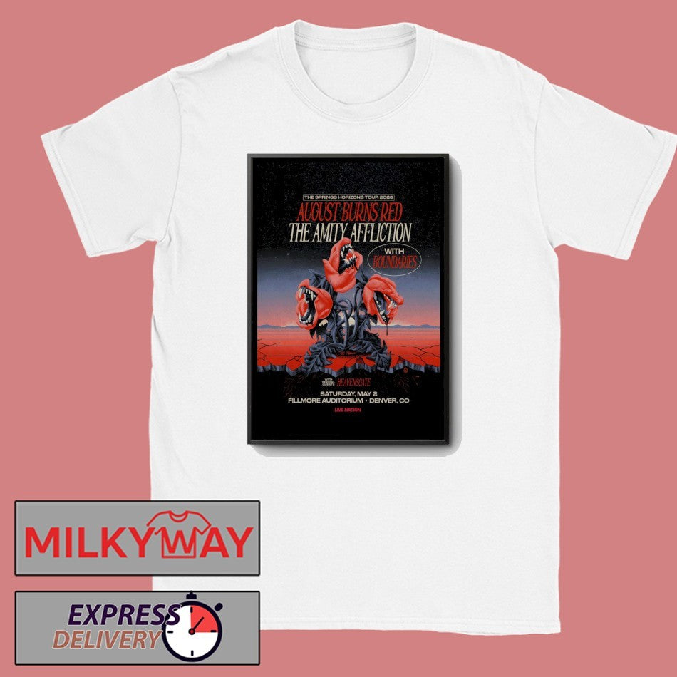 August Burns Red Fillmore Auditorium In Denver CO May 2 2026 Poster shirt Unisex T-shirt, Sweatshirt, Hoodie, Long Sleeve Tee - T-Shirt, Sweatshirt, Hoodie