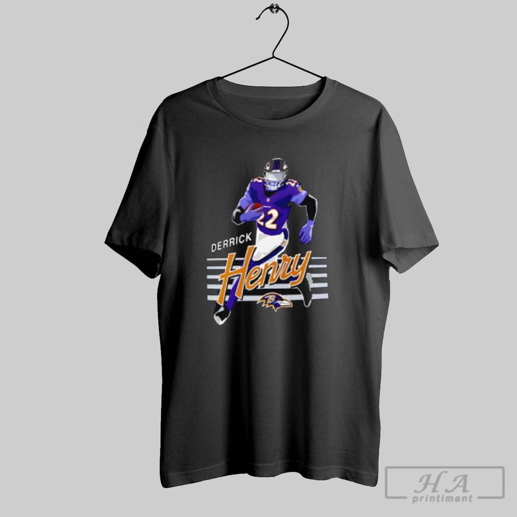 Official Baltimore Ravens Derrick Henry Player Graphic Unisex T-shirt, Sweatshirt, Hoodie, Long Sleeve Tee - T-Shirt, Sweatshirt, Hoodie