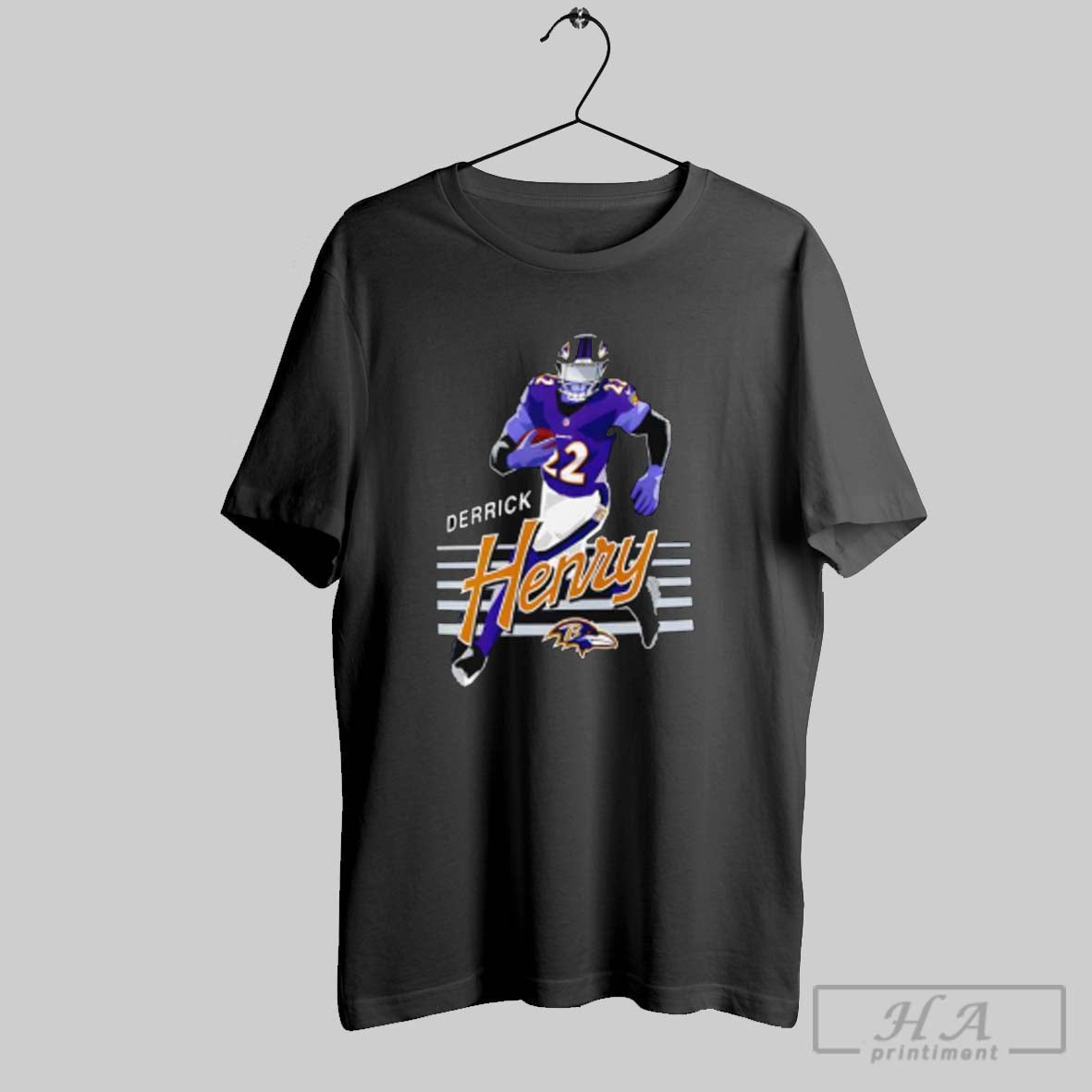 Official Baltimore Ravens Derrick Henry Player Graphic Unisex T-shirt, Sweatshirt, Hoodie, Long Sleeve Tee - T-Shirt, Sweatshirt, Hoodie