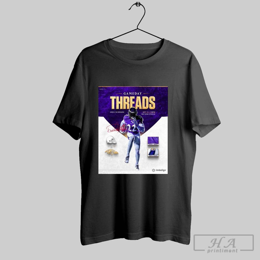 Official Baltimore Ravens Vs Browns Gameday Threads September 14 2025 Mt Bank Stadium Signature Poster - T-Shirt, Sweatshirt, Hoodie