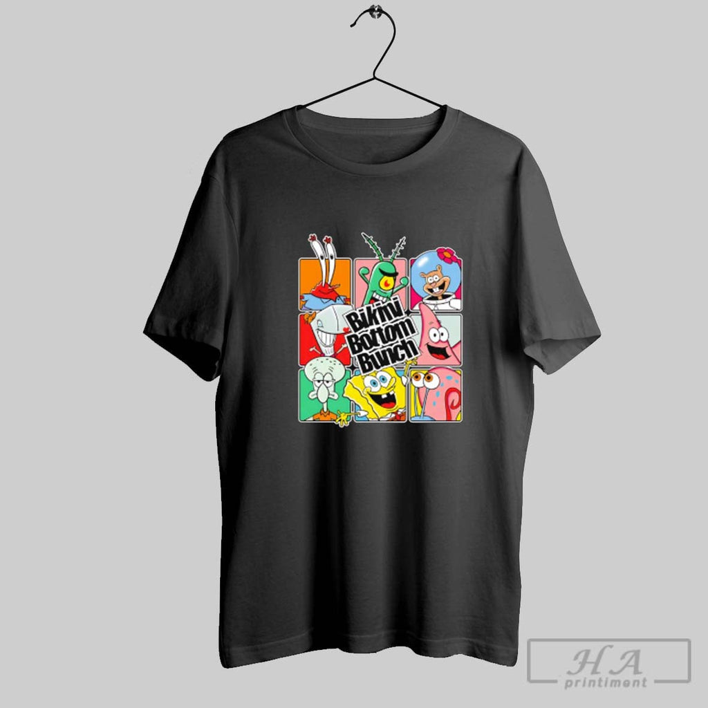 Official Bikini Bottom Bunch X The Brady Bunch Unisex T-shirt, Sweatshirt, Hoodie, Long Sleeve Tee - T-Shirt, Sweatshirt, Hoodie