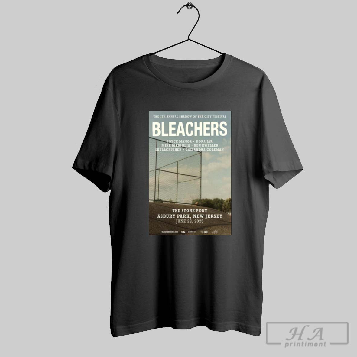 Official Bleachers Asbury Park Nj Tour June 28 2025 Unisex T-shirt, Sweatshirt, Hoodie, Long Sleeve Tee - T-Shirt, Sweatshirt, Hoodie
