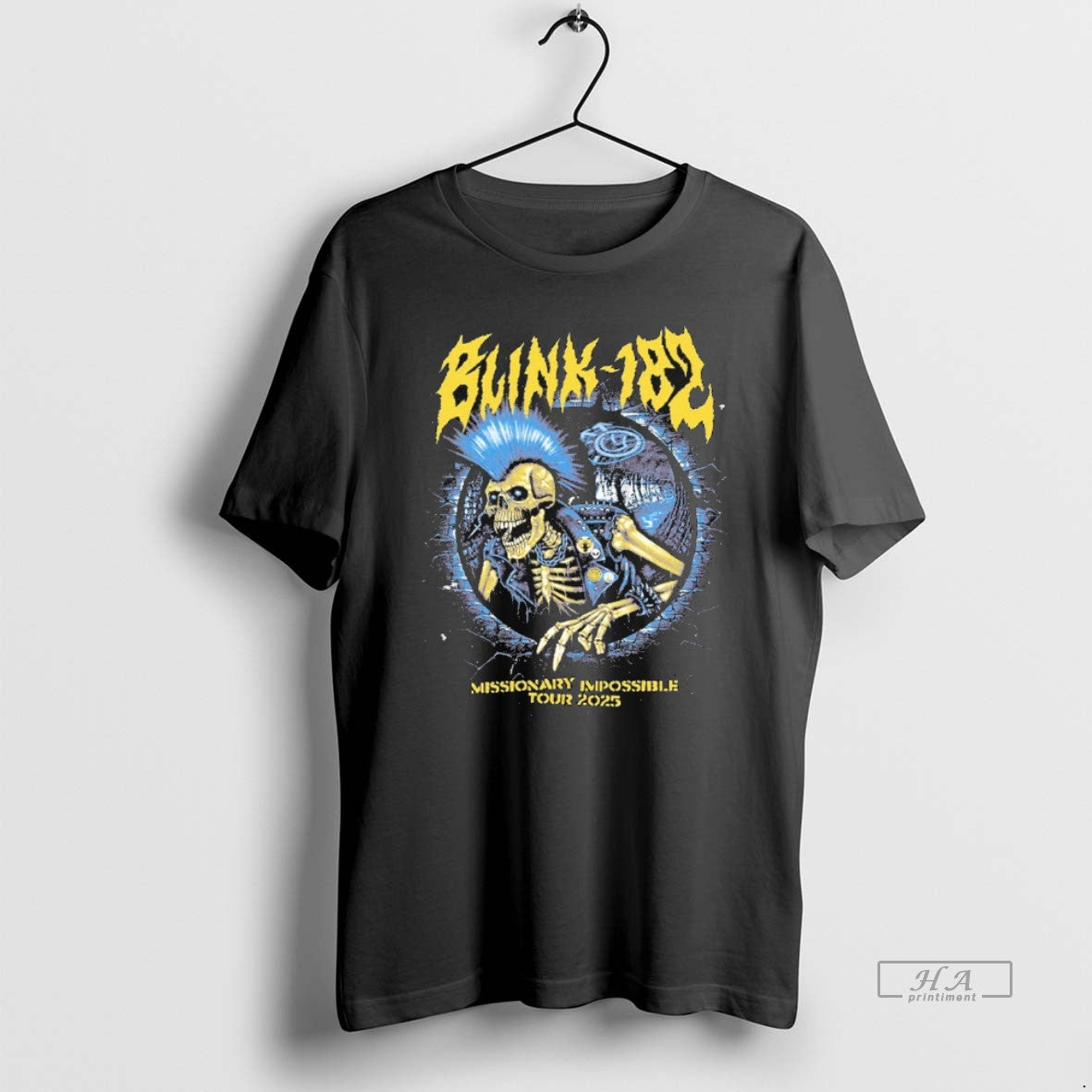Official Blink 182 Mohawk Skeleton 2025 Tour T-Shirts, Hoodie, Sweatshirt - T-Shirt, Sweatshirt, Hoodie