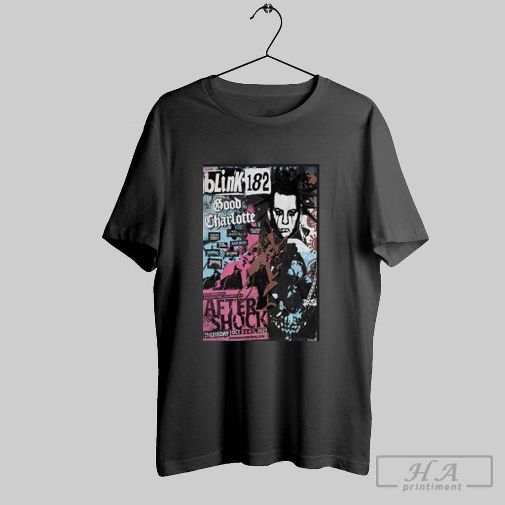 Official Blink 182 Sacramento Ca October 2 5 2025 Aftershock Festival Poster Shirt Unisex T-shirt, Sweatshirt, Hoodie, Long Sleeve Tee - T-Shirt, Sweatshirt, Hoodie