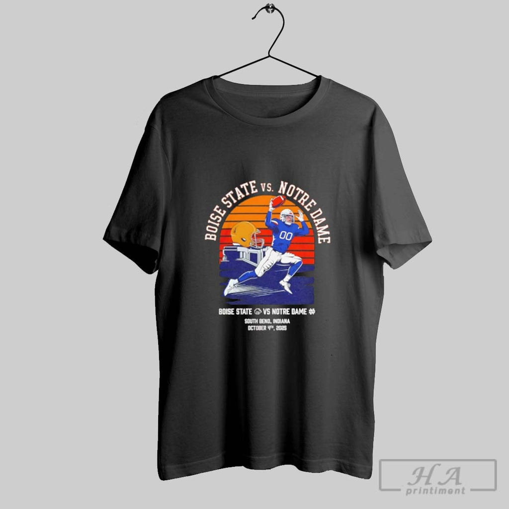 Official Boise State Broncos Vs Notre Dame Fighting Irish 2025 Gameday Unisex T-shirt, Sweatshirt, Hoodie, Long Sleeve Tee - T-Shirt, Sweatshirt, Hoodie
