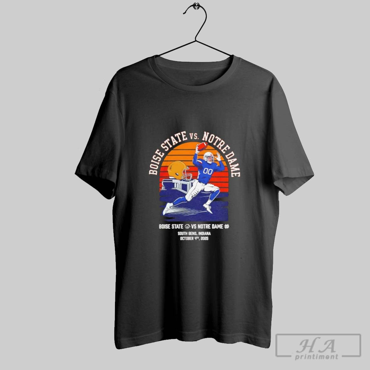 Official Boise State Broncos Vs Notre Dame Fighting Irish 2025 Gameday Unisex T-shirt, Sweatshirt, Hoodie, Long Sleeve Tee - T-Shirt, Sweatshirt, Hoodie