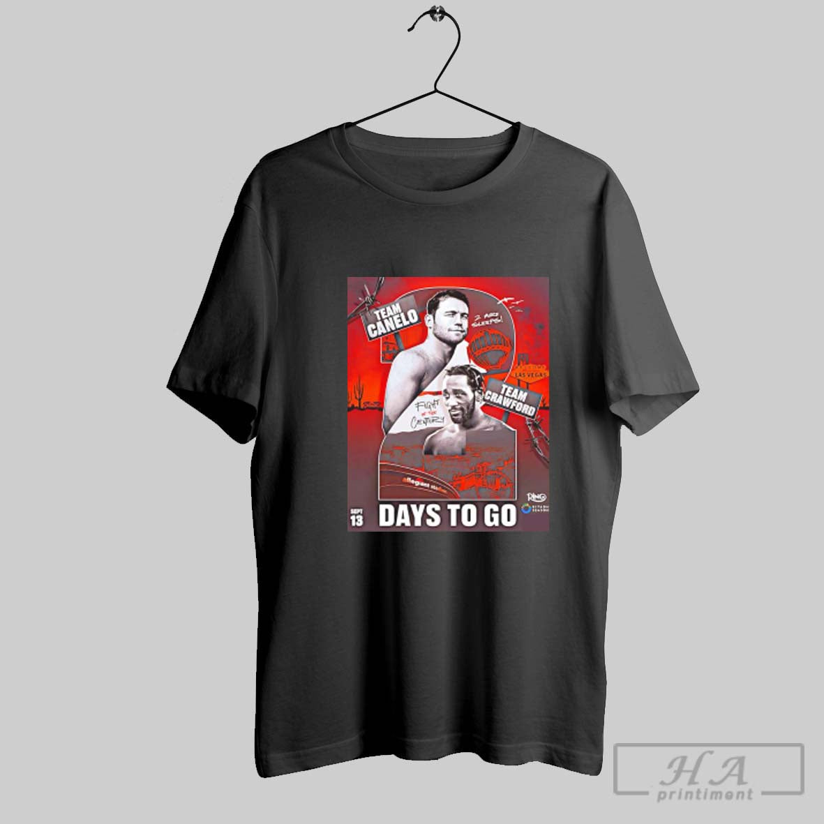Official Canelo Alvarez And Terence Crawford Days To Go Unisex T-shirt, Sweatshirt, Hoodie, Long Sleeve Tee - T-Shirt, Sweatshirt, Hoodie