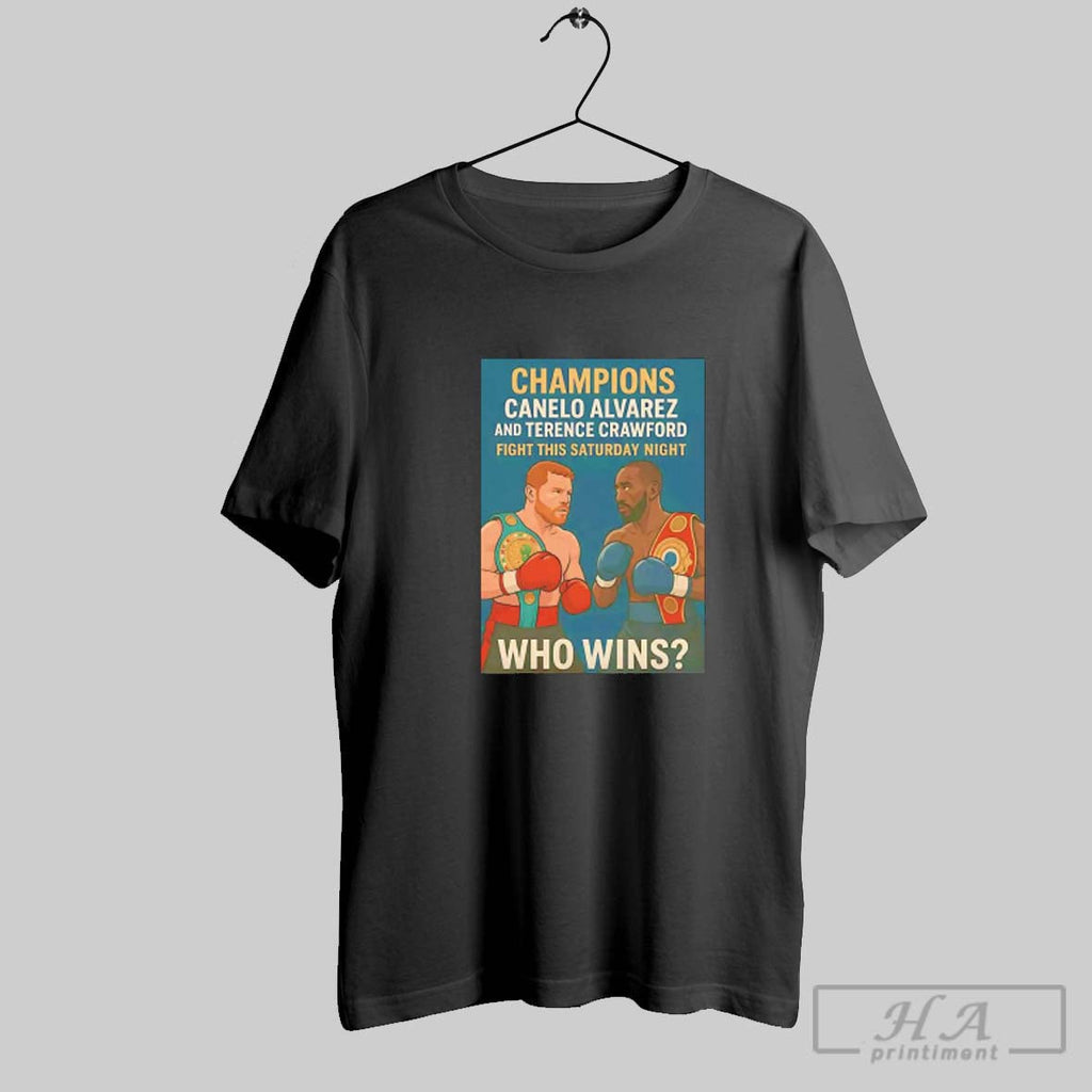 Official Canelo Alvarez Vs Terence Crawford Allegiant Stadium Las Vegas Who Wins Unisex T-shirt, Sweatshirt, Hoodie, Long Sleeve Tee - T-Shirt, Sweatshirt, Hoodie
