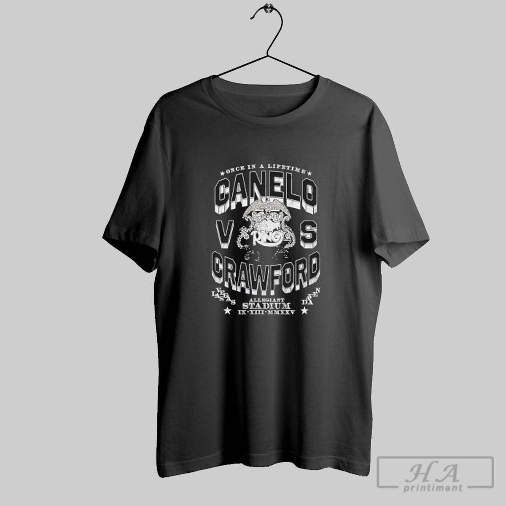Official Canelo Vs Crawford Once In A Lifetime Las Vegas 2025 Allegiant Stadium Vintage Unisex T-shirt, Sweatshirt, Hoodie, Long Sleeve Tee - T-Shirt, Sweatshirt, Hoodie