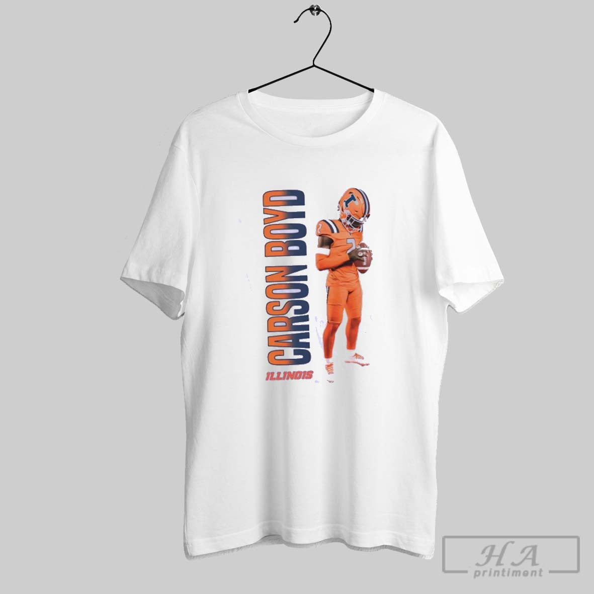 Official Carson Boyd Portrait Illinois Football Unisex T-shirt, Sweatshirt, Hoodie, Long Sleeve Tee - T-Shirt, Sweatshirt, Hoodie