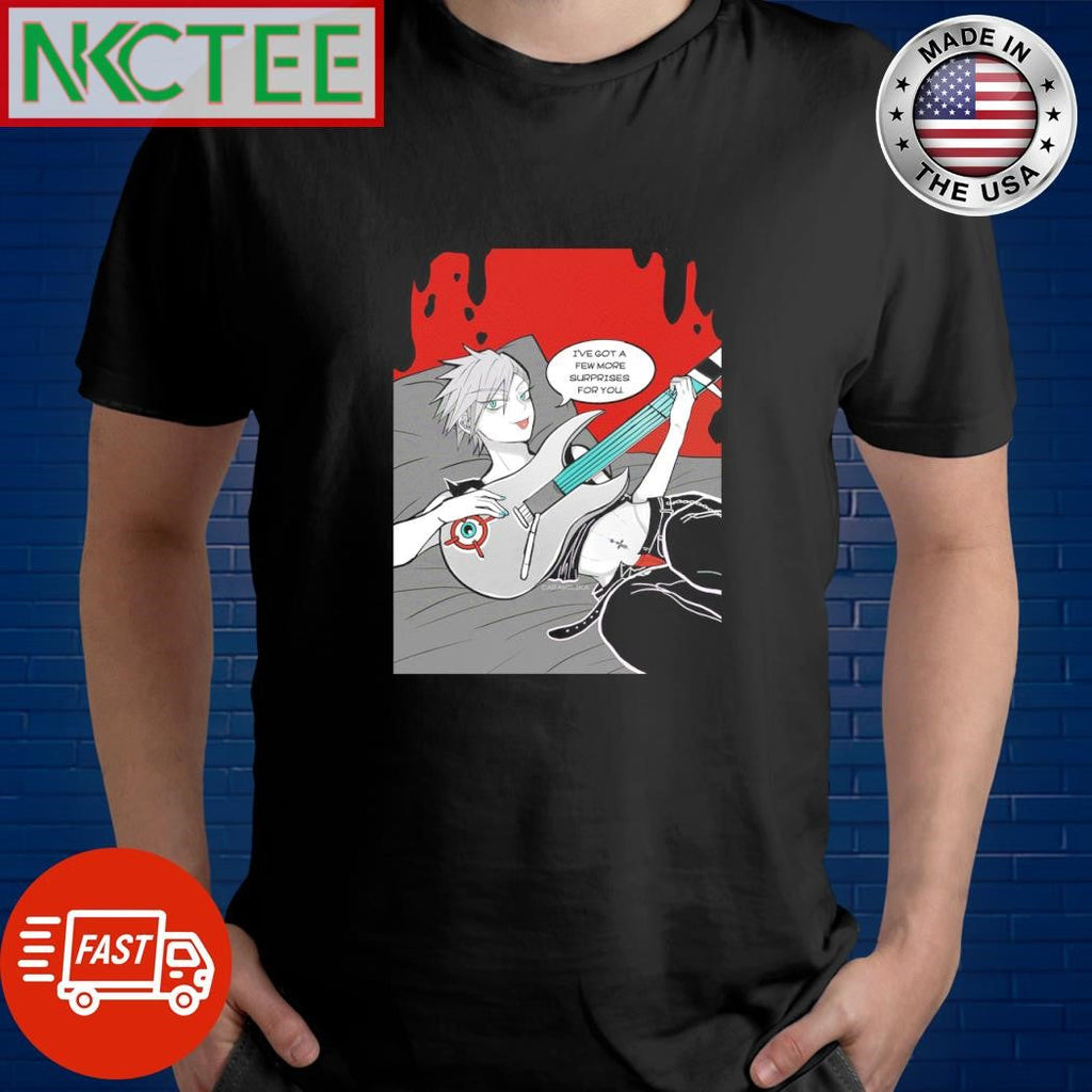 Official Carton play guitar I’ve got a few more surprises for you shirt Unisex T-shirt, Sweatshirt, Hoodie, Long Sleeve Tee - T-Shirt, Sweatshirt, Hoodie