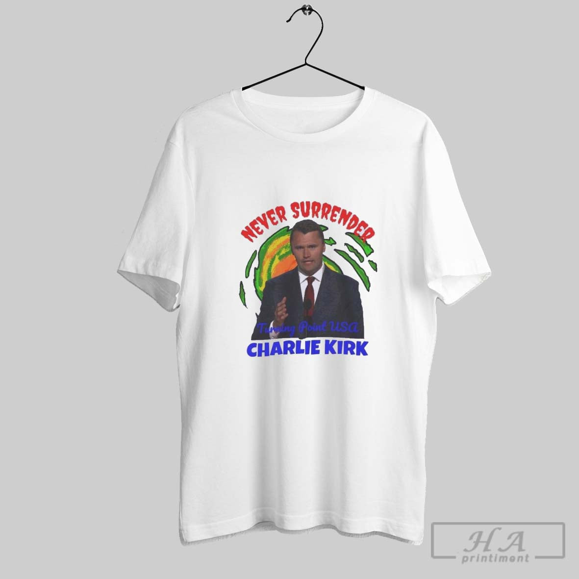 Official Charlie Kirk Never Surrender Rip Unisex T-shirt, Sweatshirt, Hoodie, Long Sleeve Tee - T-Shirt, Sweatshirt, Hoodie