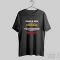 Official Charlie Kirk And Tyler Robinson American Hero Vs Violence Unisex T-shirt, Sweatshirt, Hoodie, Long Sleeve Tee - T-Shirt, Sweatshirt, Hoodie