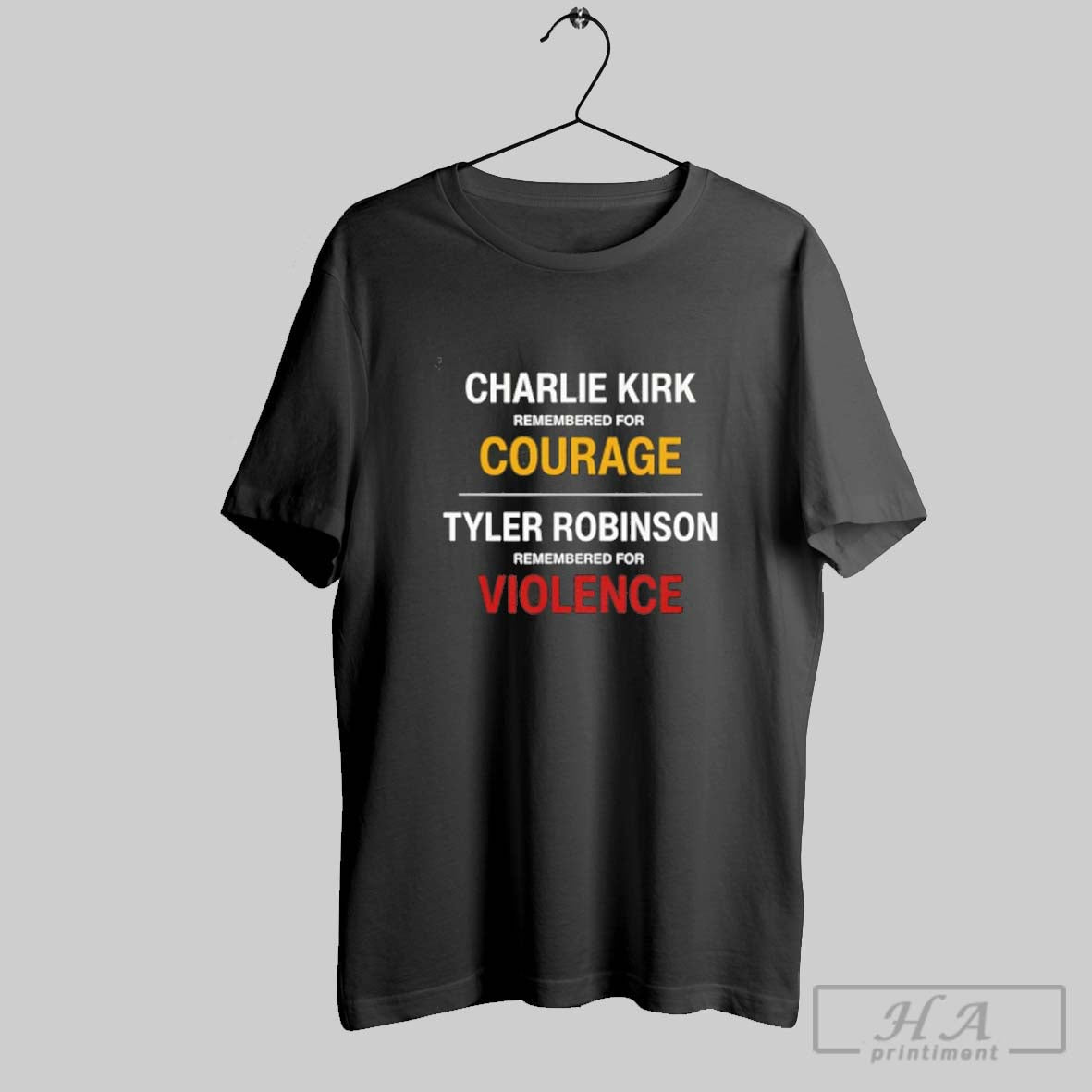 Official Charlie Kirk And Tyler Robinson American Hero Vs Violence Unisex T-shirt, Sweatshirt, Hoodie, Long Sleeve Tee - T-Shirt, Sweatshirt, Hoodie