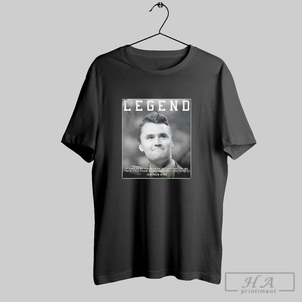 Official Charlie Kirk Legend Memorial Unisex T-shirt, Sweatshirt, Hoodie, Long Sleeve Tee - T-Shirt, Sweatshirt, Hoodie