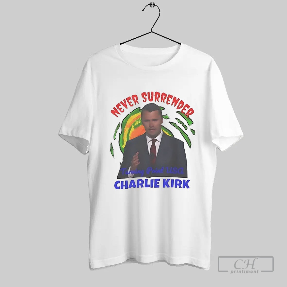 Official Charlie Kirk Never Surrender T Shirt Unisex T-shirt, Sweatshirt, Hoodie, Long Sleeve Tee - T-Shirt, Sweatshirt, Hoodie