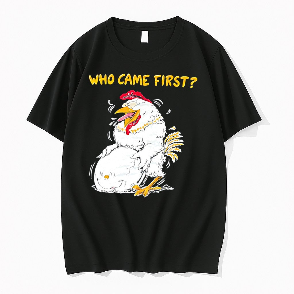Official Chicken And Egg Who Came First Funny Tee T Shirts Jpg Unisex T-shirt, Sweatshirt, Hoodie, Long Sleeve Tee - T-Shirt, Sweatshirt, Hoodie