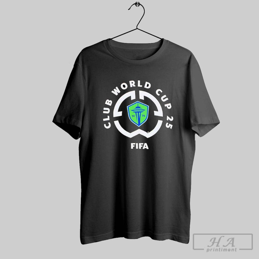 Official Club World Cup 25 Fifa Seattle Washington Space Needle Posters Black Unisex T-shirt, Sweatshirt, Hoodie, Long Sleeve Tee - T-Shirt, Sweatshirt, Hoodie