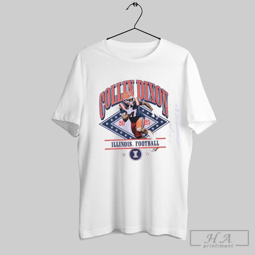 Official Collin Dixon Running Cartoon Illinois Football Unisex T-shirt, Sweatshirt, Hoodie, Long Sleeve Tee - T-Shirt, Sweatshirt, Hoodie