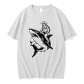 Official Cowgirl Riding Shark Sketch T Shirts Jpg Unisex T-shirt, Sweatshirt, Hoodie, Long Sleeve Tee - T-Shirt, Sweatshirt, Hoodie