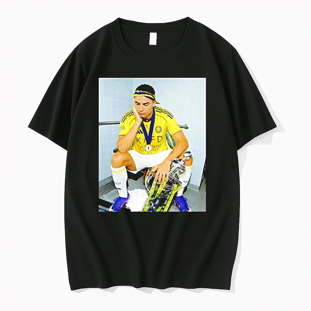 Official Cristiano Ronaldo Al Nassr Champion 2026 Trophy Football Parody T Shirts Unisex T-shirt, Sweatshirt, Hoodie, Long Sleeve Tee - T-Shirt, Sweatshirt, Hoodie