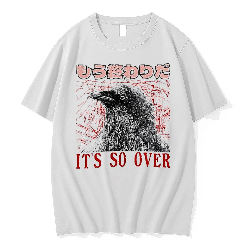 Official Crow Its So Over Japanese Grunge Meme T Shirts Jpg Unisex T-shirt, Sweatshirt, Hoodie, Long Sleeve Tee - T-Shirt, Sweatshirt, Hoodie