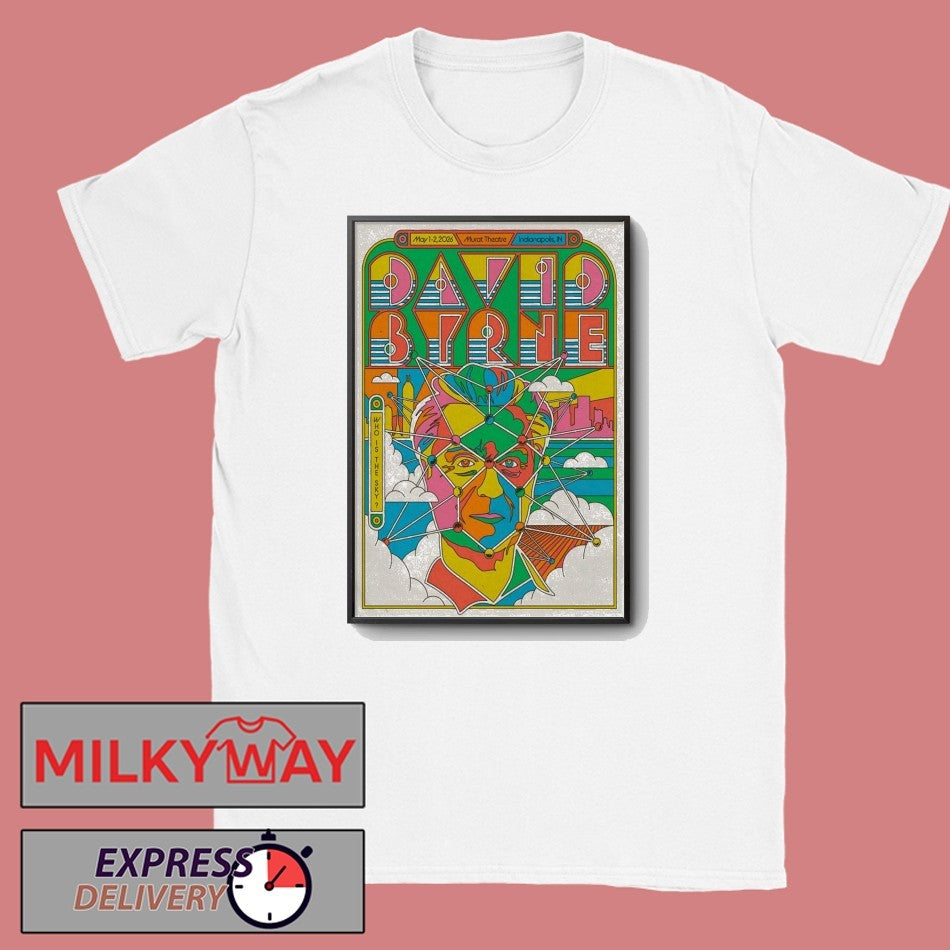 David Byrne May 1-2 2026 In Indianapolis IN Poster shirt Unisex T-shirt, Sweatshirt, Hoodie, Long Sleeve Tee - T-Shirt, Sweatshirt, Hoodie