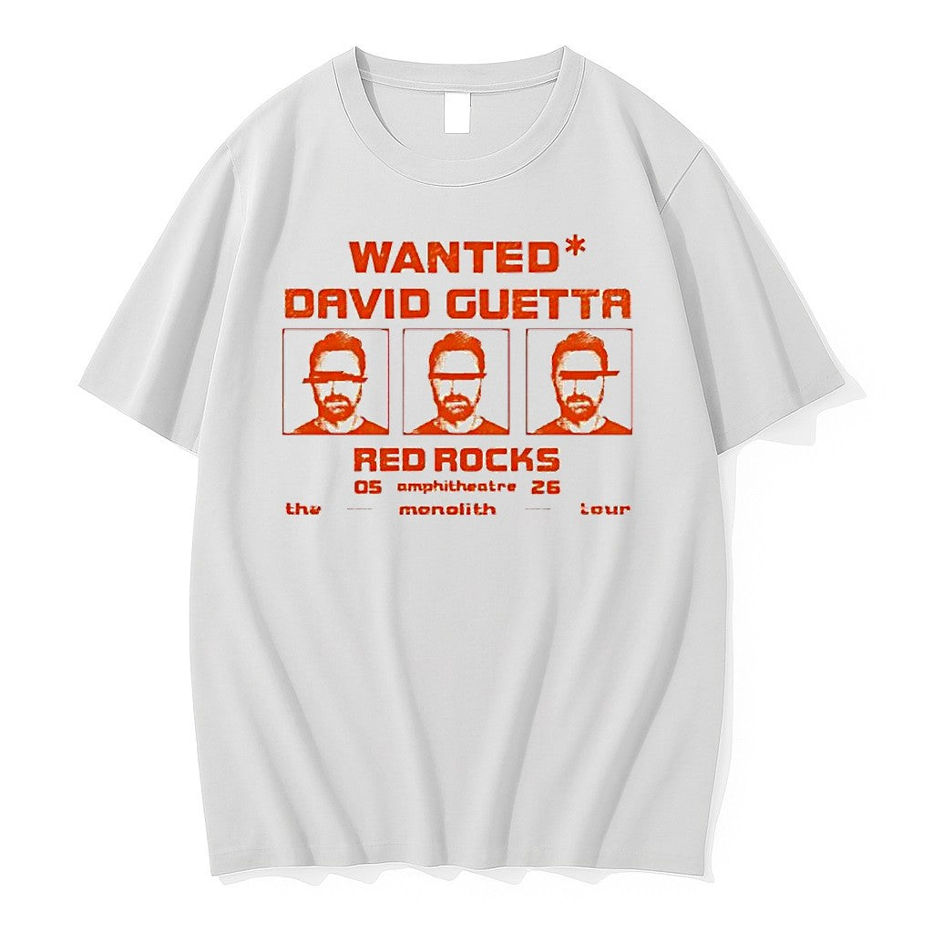 Official David Guetta Wanted Red Rocks Monolith Tour T Shirts Jpg Unisex T-shirt, Sweatshirt, Hoodie, Long Sleeve Tee - T-Shirt, Sweatshirt, Hoodie