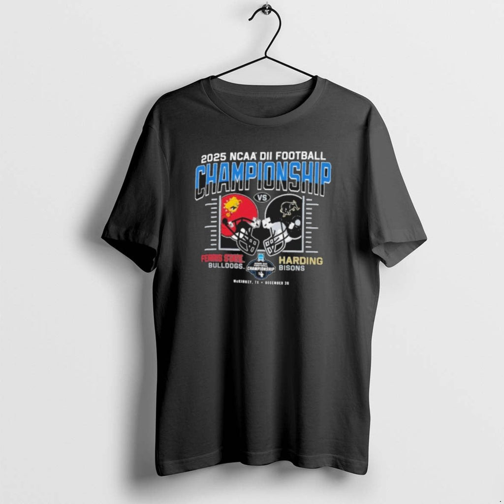 Official December 20 2025 Ncaa Dii Football Championship Ferris State Bulldogs Vs Harding Bisons T-Shirts, Hoodie, Sweatshirt - T-Shirt, Sweatshirt, Hoodie