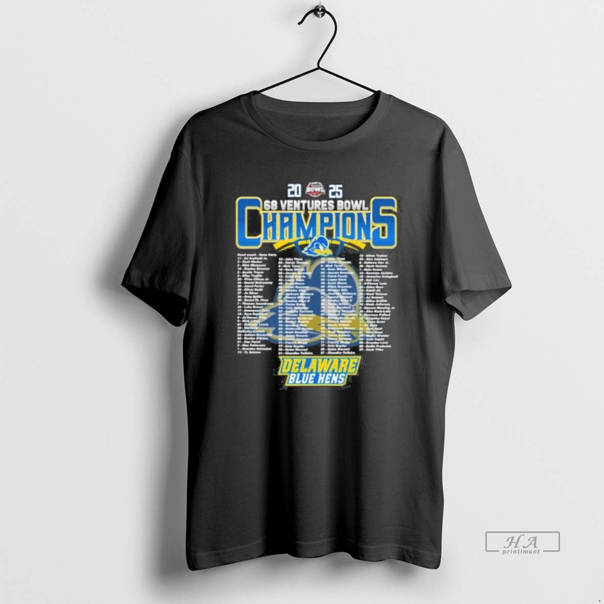 Official Delaware Blue Hens 2025 68 Ventures Bowl Champions Roster T-Shirts, Hoodie, Sweatshirt - T-Shirt, Sweatshirt, Hoodie