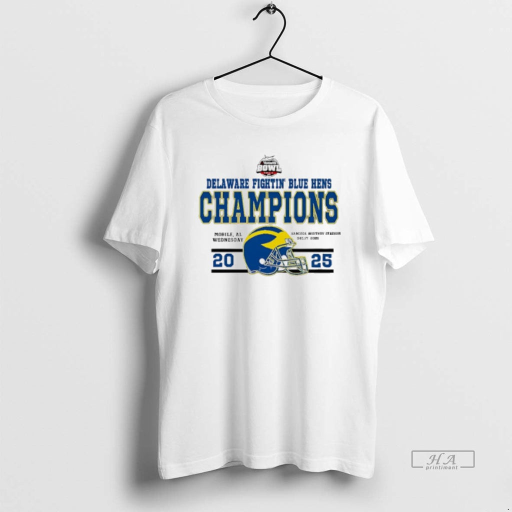 Official Delaware Fightin Blue Hens 2025 68 Ventures Bowl Champions Helmet T-Shirts, Hoodie, Sweatshirt - T-Shirt, Sweatshirt, Hoodie