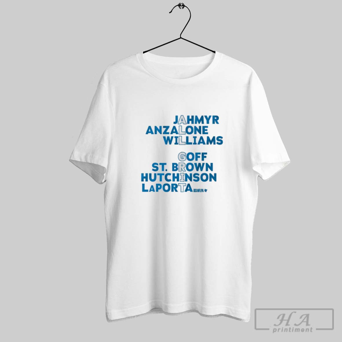 Official Detroit All Grit Names Jahmyr Anzalone Williams Goff St Brown Hutchinson Laporta Unisex T-shirt, Sweatshirt, Hoodie, Long Sleeve Tee - T-Shirt, Sweatshirt, Hoodie