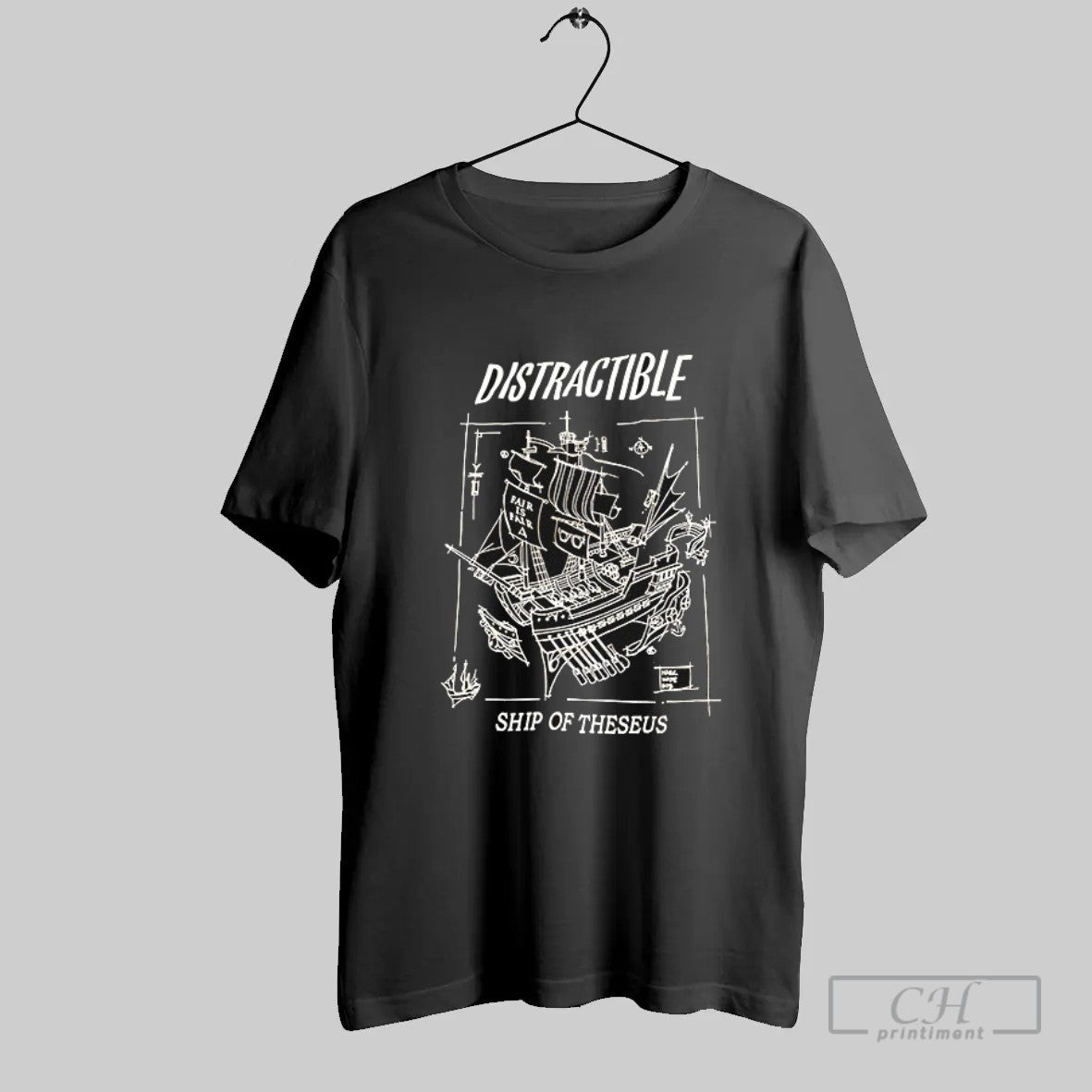Official Distractible Ship Of Theseus T Shirt Unisex T-shirt, Sweatshirt, Hoodie, Long Sleeve Tee - T-Shirt, Sweatshirt, Hoodie