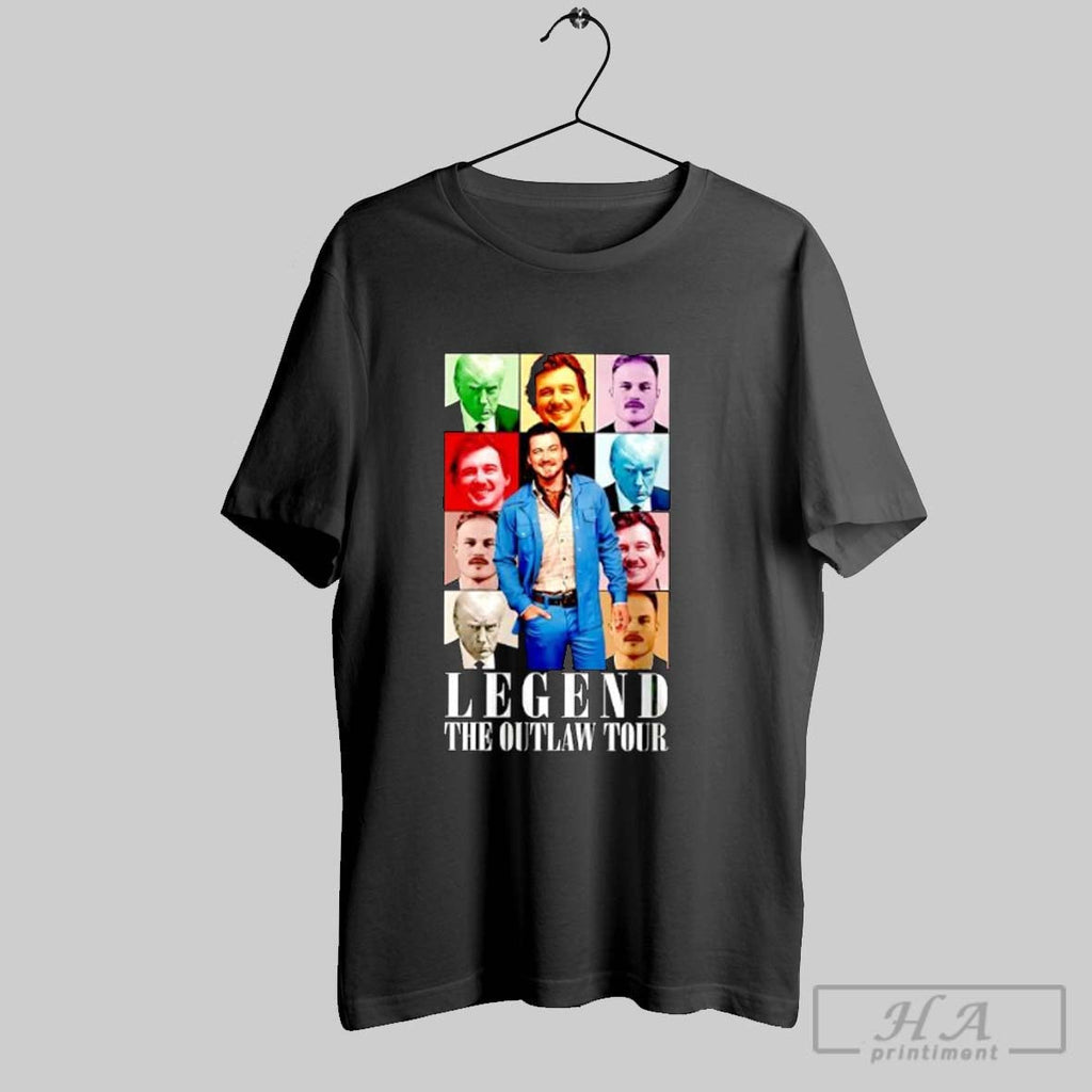 Official Donald Trump Morgan Wallen Luke Combs Legend The Outlaw Tour Posters Black Unisex T-shirt, Sweatshirt, Hoodie, Long Sleeve Tee - T-Shirt, Sweatshirt, Hoodie